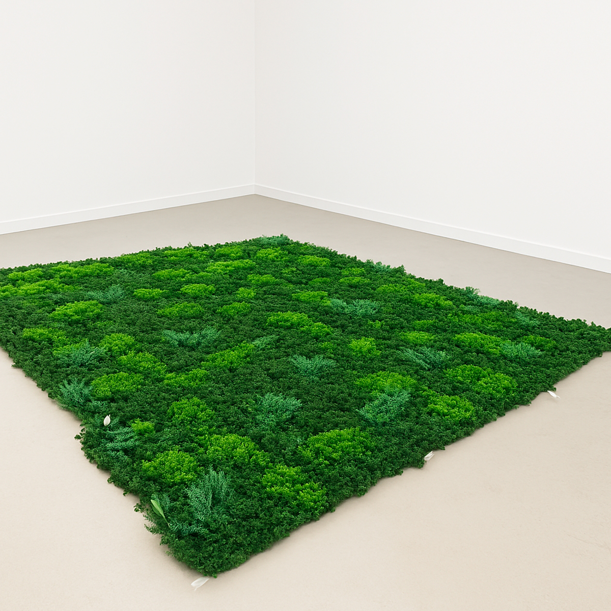 Stor grøn plantevæg på et gulv for at illustrer den